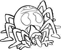 A coloring page of maya the bee